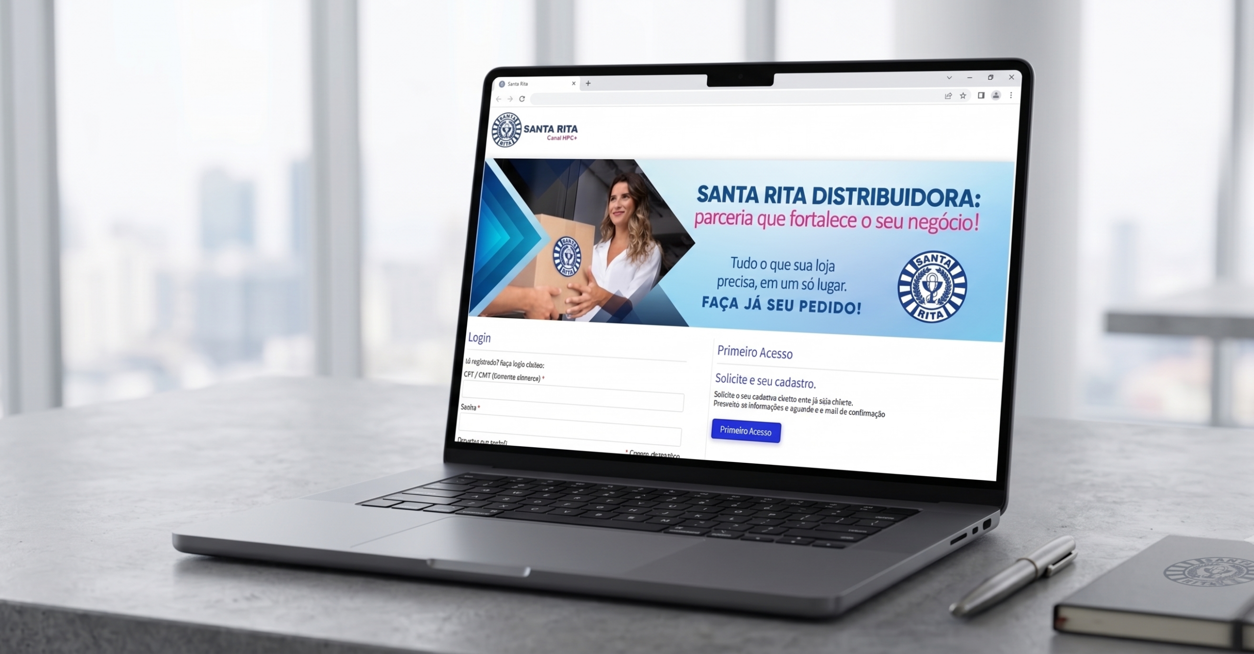 Portal de Vendas online da Santa Rita Comercial